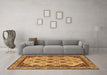 Machine Washable Abstract Brown Modern Rug in a Living Room,, wshabs4156brn