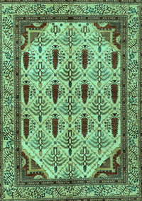 Abstract Turquoise Modern Rug, abs4156turq