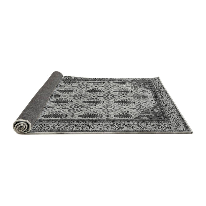 Sideview of Abstract Gray Modern Rug, abs4156gry