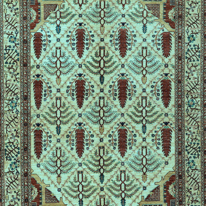 Abstract Light Blue Modern Rug, abs4156lblu