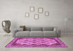 Machine Washable Abstract Purple Modern Area Rugs in a Living Room, wshabs4156pur