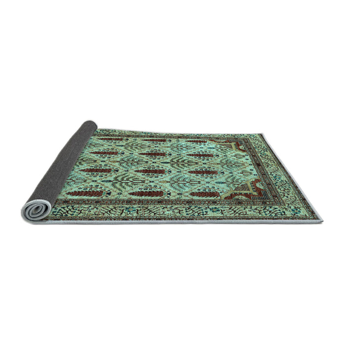 Sideview of Abstract Light Blue Modern Rug, abs4156lblu