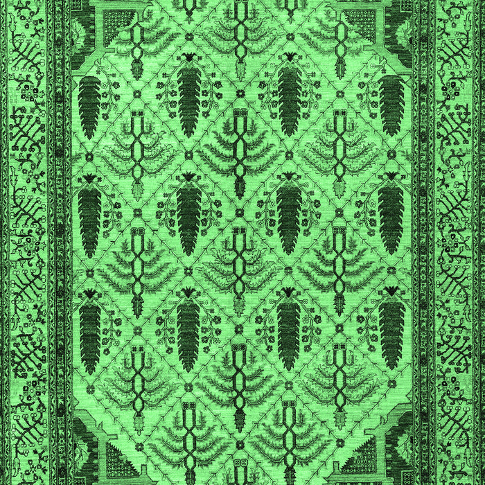 Machine Washable Abstract Emerald Green Modern Area Rugs, wshabs4156emgrn