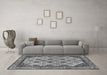 Machine Washable Abstract Gray Modern Rug in a Living Room,, wshabs4156gry