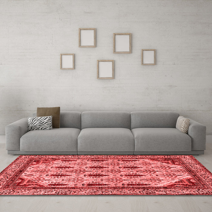 Modern Red Washable Rugs
