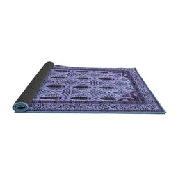 Sideview of Abstract Blue Modern Rug, abs4156blu