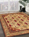 Machine Washable Abstract Orange Rug in a Family Room, wshabs4156