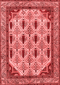 Abstract Red Modern Rug, abs4156red