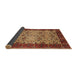 Sideview of Abstract Gold Modern Rug, abs4157