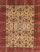 Abstract Gold Modern Rug, abs4157