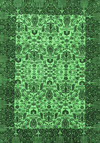 Abstract Emerald Green Modern Rug, abs4157emgrn