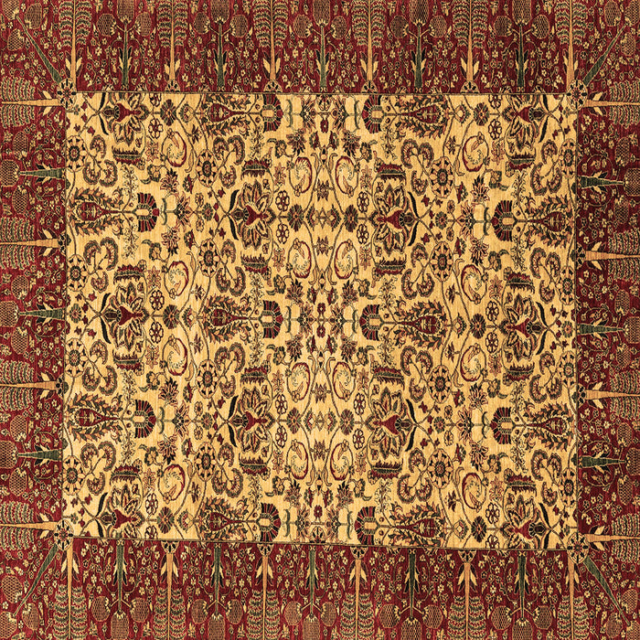 Square Machine Washable Abstract Brown Modern Rug, wshabs4157brn
