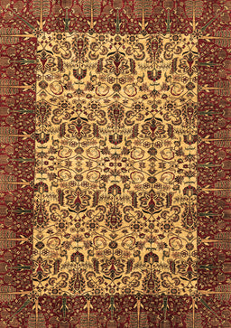 Abstract Brown Modern Rug, abs4157brn