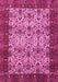 Machine Washable Abstract Pink Modern Rug, wshabs4157pnk