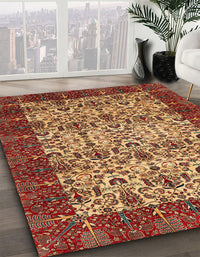 Abstract Gold Modern Rug, abs4157