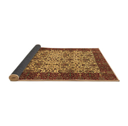 Sideview of Abstract Brown Modern Rug, abs4157brn