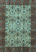 Machine Washable Abstract Light Blue Modern Rug, wshabs4157lblu