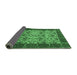 Sideview of Abstract Emerald Green Modern Rug, abs4157emgrn