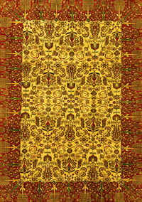 Abstract Yellow Modern Rug, abs4157yw