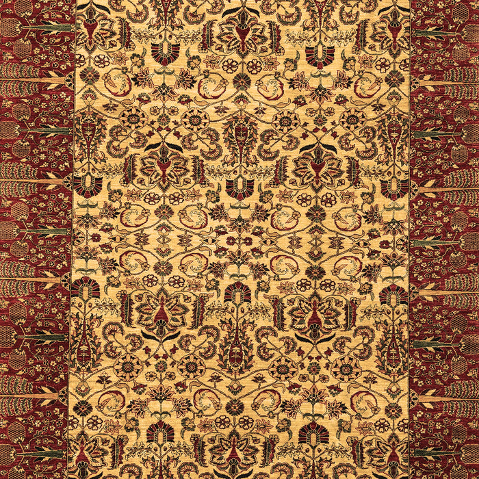 Machine Washable Abstract Brown Modern Rug, wshabs4157brn