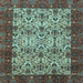 Square Machine Washable Abstract Light Blue Modern Rug, wshabs4157lblu