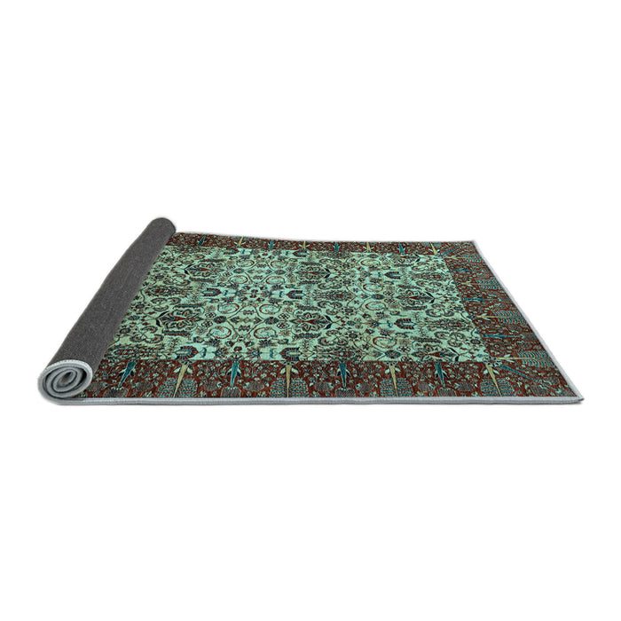 Sideview of Abstract Light Blue Modern Rug, abs4157lblu