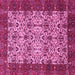 Square Abstract Pink Modern Rug, abs4157pnk