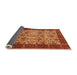 Sideview of Abstract Orange Modern Rug, abs4157org