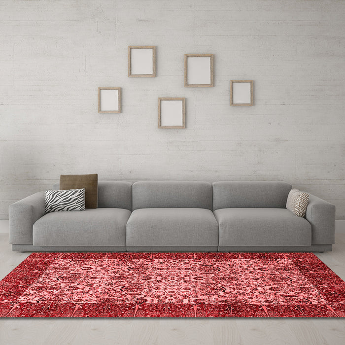 Modern Red Washable Rugs