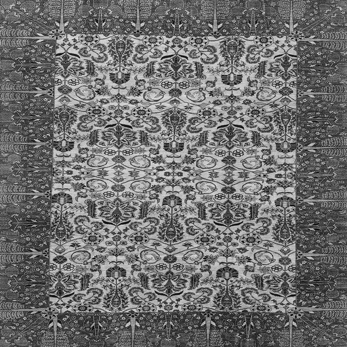 Square Machine Washable Abstract Gray Modern Rug, wshabs4157gry