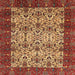 Square Abstract Gold Modern Rug, abs4157