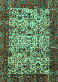 Abstract Turquoise Modern Rug, abs4157turq