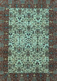 Abstract Light Blue Modern Rug, abs4157lblu