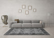 Machine Washable Abstract Gray Modern Rug in a Living Room,, wshabs4157gry