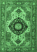 Machine Washable Persian Emerald Green Traditional Area Rugs, wshabs4158emgrn