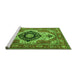 Sideview of Machine Washable Persian Green Traditional Area Rugs, wshabs4158grn