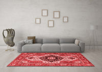 Machine Washable Persian Red Traditional Rug, wshabs4158red