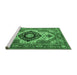 Sideview of Machine Washable Persian Emerald Green Traditional Area Rugs, wshabs4158emgrn