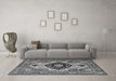 Machine Washable Persian Gray Traditional Rug in a Living Room,, wshabs4158gry