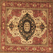 Square Persian Brown Traditional Rug, abs4158brn