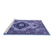 Sideview of Machine Washable Persian Blue Traditional Rug, wshabs4158blu