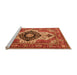 Sideview of Machine Washable Persian Orange Traditional Area Rugs, wshabs4158org