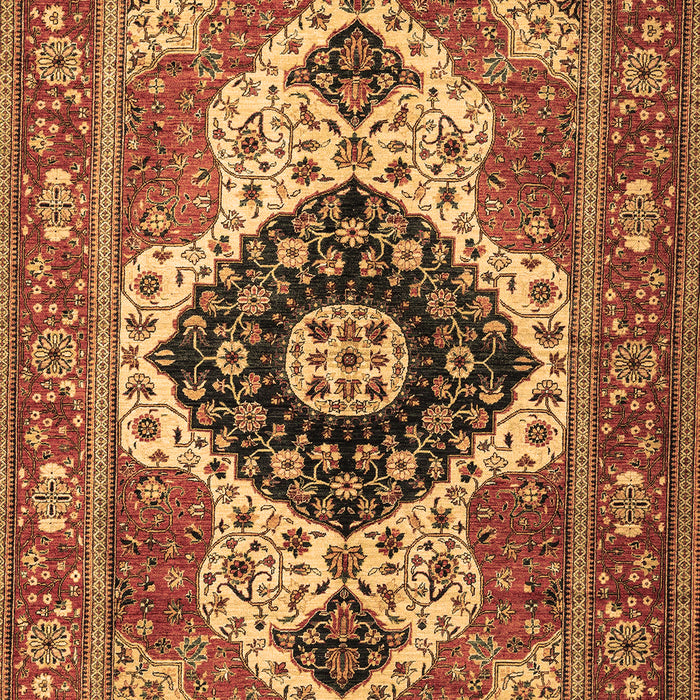 Machine Washable Persian Brown Traditional Rug, wshabs4158brn