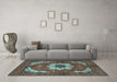 Machine Washable Persian Light Blue Traditional Rug in a Living Room, wshabs4159lblu