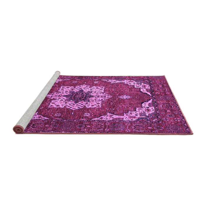 Sideview of Machine Washable Persian Purple Traditional Area Rugs, wshabs4159pur