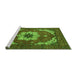 Sideview of Machine Washable Persian Green Traditional Area Rugs, wshabs4159grn