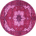 Round Persian Pink Traditional Rug, abs4159pnk