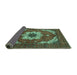 Sideview of Persian Turquoise Traditional Rug, abs4159turq