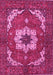 Machine Washable Persian Pink Traditional Rug, wshabs4159pnk