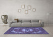 Machine Washable Persian Blue Traditional Rug in a Living Room, wshabs4159blu